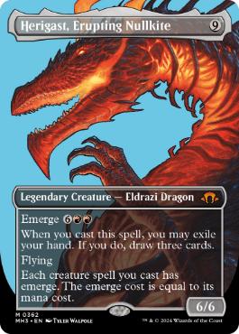 [362]【EN】【FOIL】■ボーダーレス■噴火するヌルカイト、ヘリガスト/Herigast, Erupting Nullkite【MH3】[M][無]