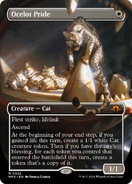 [322]【EN】【FOIL】■ボーダーレス■オセロットの群れ/Ocelot Pride【MH3】[M][白]