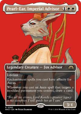 [363]【EN】【FOIL】■ボーダーレス■皇国の相談役、真珠耳/Pearl-Ear, Imperial Advisor【MH3】[R][白]
