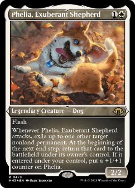 [478]【EN】【エッチングFOIL】溌剌の牧羊犬、フィリア/Phelia, Exuberant Shepherd【MH3】[R][白]