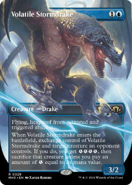 [329]【EN】【FOIL】■ボーダーレス■荒れ模様のストームドレイク/Volatile Stormdrake【MH3】[R][青]