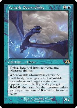 [404]【EN】【FOIL】■旧枠■荒れ模様のストームドレイク/Volatile Stormdrake【MH3】[R][青]