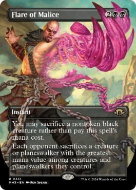 [331]【EN】【FOIL】■ボーダーレス■悪意の閃光/Flare of Malice【MH3】[R][黒]