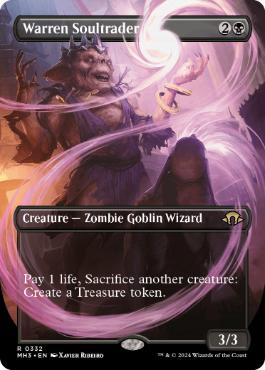 [332]【EN】【FOIL】■ボーダーレス■巣穴の魂商人/Warren Soultrader【MH3】[R][黒]