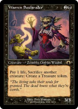 [414]【EN】【FOIL】■旧枠■巣穴の魂商人/Warren Soultrader【MH3】[R][黒]