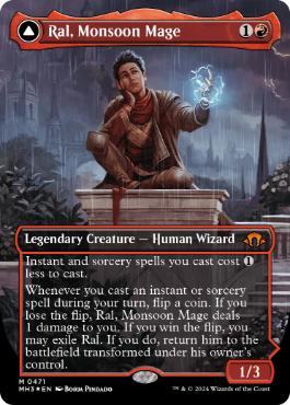 [471]【EN】【テクスチャーFOIL】■ボーダーレス■モンスーンの魔道士、ラル/Ral, Monsoon Mage【MH3】[M][赤]