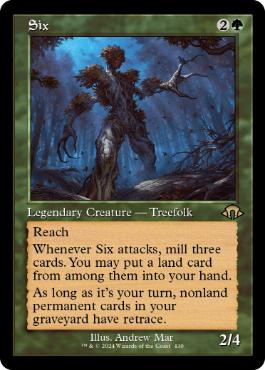 [430]【EN】【FOIL】■旧枠■六番/Six【MH3】[R][緑]