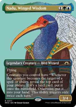 [377]【EN】【FOIL】■ボーダーレス■有翼の叡智、ナドゥ/Nadu, Winged Wisdom【MH3】[R][多色]