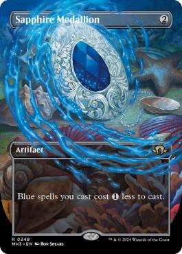 [349]【EN】【FOIL】■ボーダーレス■サファイアの大メダル/Sapphire Medallion【MH3】[R][茶]