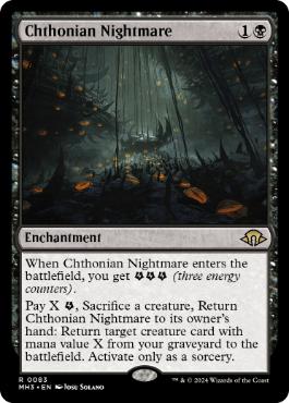 [083]【EN】【FOIL】黄泉帰る悪夢/Chthonian Nightmare【MH3】[R][黒]