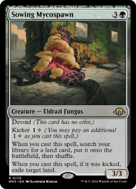 [170]【EN】【FOIL】まき散らす菌糸生物/Sowing Mycospawn【MH3】[R][緑]