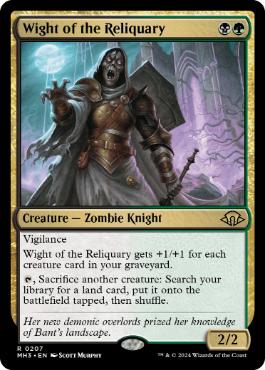[207]【EN】【FOIL】聖遺のワイト/Wight of the Reliquary【MH3】[R][多色]