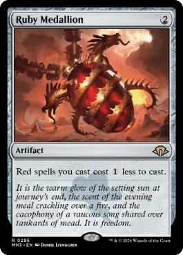 [295]【EN】【FOIL】ルビーの大メダル/Ruby Medallion【MH3】[R][茶]