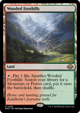 [236]【EN】【FOIL】樹木茂る山麓/Wooded Foothills【MH3】[R][土地]