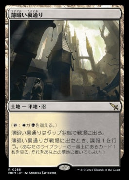 [268]【JP】【FOIL】薄暗い裏通り/Shadowy Backstreet【MKM】[R][土地]