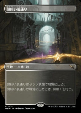 [330]【JP】■ボーダーレス■薄暗い裏通り/Shadowy Backstreet【MKM】[R][土地]