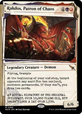 [369]【EN】■ショーケース■混沌の守護者、ラクドス/Rakdos, Patron of Chaos【MKM】[M][多色]