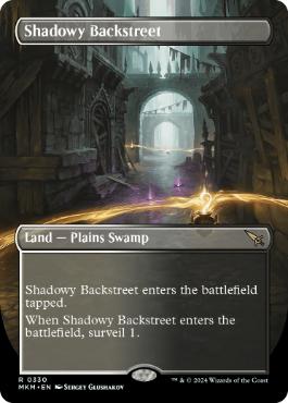 [330]【EN】■ボーダーレス■薄暗い裏通り/Shadowy Backstreet【MKM】[R][土地]