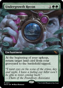 [411]【EN】【FOIL】■拡張アート■下生えの偵察者/Undergrowth Recon【MKM】[M][緑]