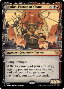 [320]【EN】【FOIL】■ショーケース■混沌の守護者、ラクドス/Rakdos, Patron of Chaos【MKM】[M][多色]