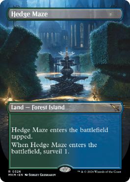 [326]【EN】【FOIL】■ボーダーレス■迷路庭園/Hedge Maze【MKM】[R][土地]