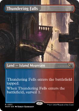 [331]【EN】【FOIL】■ボーダーレス■轟音の滝/Thundering Falls【MKM】[R][土地]