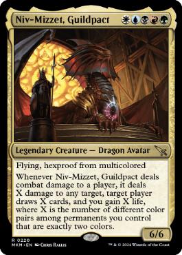 [220]【EN】ギルドパクト、ニヴ＝ミゼット/Niv-Mizzet, Guildpact【MKM】[R][多色]
