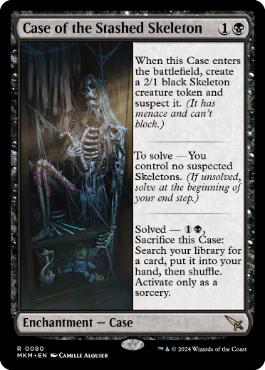 [080]【EN】【FOIL】謎の骸骨の事件/Case of the Stashed Skeleton【MKM】[R][黒]