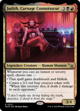 [210]【EN】【FOIL】大虐殺の審美家、ジュディス/Judith, Carnage Connoisseur【MKM】[R][多色]