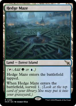 [262]【EN】【FOIL】迷路庭園/Hedge Maze【MKM】[R][土地]