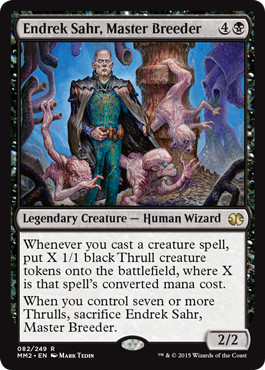 [082]【EN】【FOIL】練達の育種師、エンドレク・サール/Endrek Sahr, Master Breeder【MM2】[R][黒]