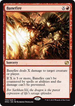 [104]【EN】【FOIL】苦悩火/Banefire【MM2】[R][赤]