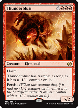 [131]【EN】【FOIL】雷叫び/Thunderblust【MM2】[R][赤]