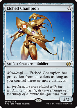 [209]【EN】【FOIL】刻まれた勇者/Etched Champion【MM2】[R][茶]
