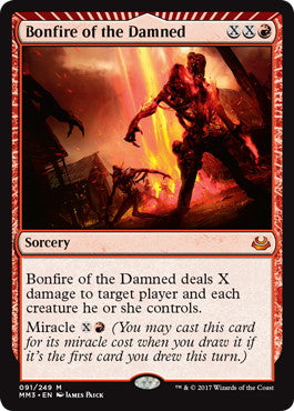 [091]【EN】【FOIL】忌むべき者のかがり火/Bonfire of the Damned【MM3】[M][赤]