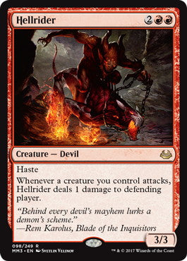 [098]【EN】【FOIL】地獄乗り/Hellrider【MM3】[R][赤]