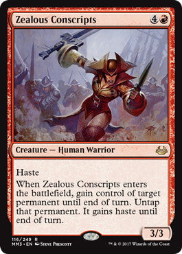 [116]【EN】【FOIL】士気溢れる徴集兵/Zealous Conscripts【MM3】[R][赤]