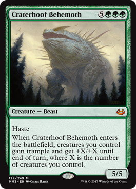 [122]【EN】【FOIL】孔蹄のビヒモス/Craterhoof Behemoth【MM3】[M][緑]