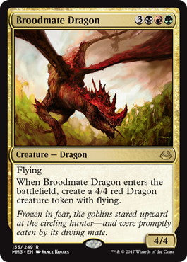 [199]【EN】【FOIL】若き群れのドラゴン/Broodmate Dragon【MM3】[R][多色]
