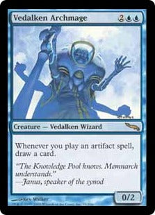 [055]【EN】ヴィダルケンの大魔道士/Vedalken Archmage【MRD】[R][青]