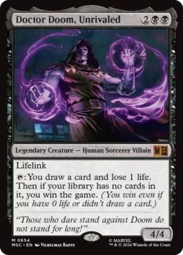 [654]【EN】【FOIL】比類なき者、ドクター・ドゥーム/Doctor Doom, Unrivaled【MSC】[M][黒]