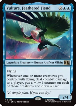 [645]【EN】【FOIL】羽持つ悪鬼、ヴァルチャー/Vulture, Feathered Fiend【MSC】[R][青]