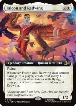 [304]【EN】■拡張アート■ファルコンとレッドウイング/Falcon and Redwing【MSC】[R][白]
