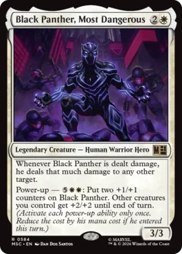 [584]【EN】【FOIL】最も危険な男、ブラックパンサー/Black Panther, Most Dangerous【MSC】[R][白]
