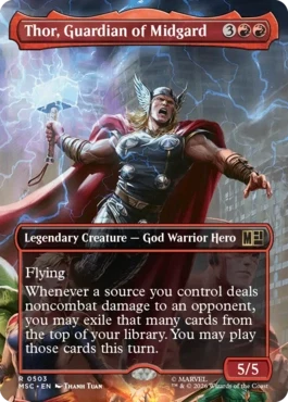 [503]【EN】■ボーダーレス■ミッドガルドの守護神、ソー/Thor, Guardian of Midgard【MSC】[R][赤]