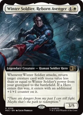 [326]【EN】■拡張アート■甦ったアベンジャーズ、ウィンター・ソルジャー/Winter Soldier, Reborn Avenger【MSC】[R][白]