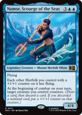 [631]【EN】【FOIL】大洋より来たる懲罰者、ネイモア/Namor, Scourge of the Seas【MSC】[R][青]