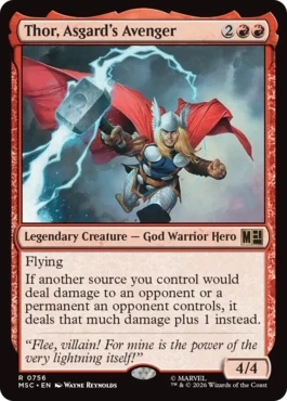 [756]【EN】【FOIL】アスガルドのアベンジャーズ、ソー/Thor, Asgard's Avenger【MSC】[R][赤]