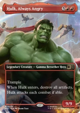 [502]【EN】■ボーダーレス■いつも怒っている、ハルク/Hulk, Always Angry【MSC】[R][赤]