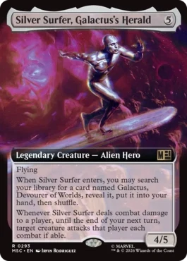 [293]【EN】■拡張アート■ギャラクタスのヘラルド、シルバーサーファー/Silver Surfer, Galactus's Herald【MSC】[R][無]
